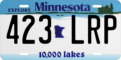 MN license plate 423LRP