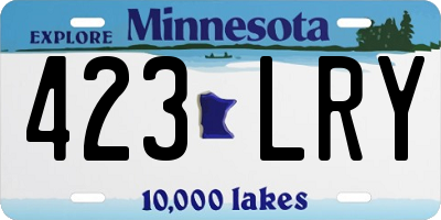 MN license plate 423LRY