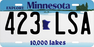 MN license plate 423LSA
