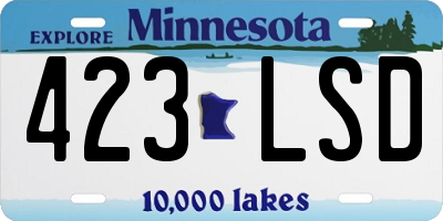 MN license plate 423LSD