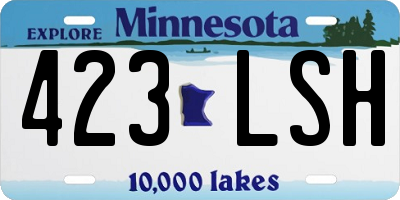 MN license plate 423LSH