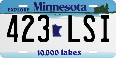 MN license plate 423LSI