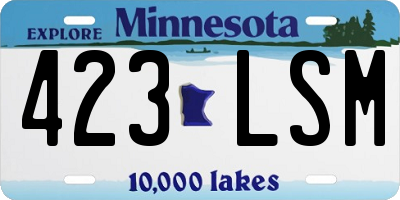 MN license plate 423LSM