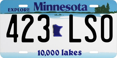 MN license plate 423LSO