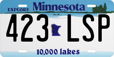 MN license plate 423LSP