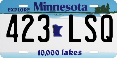 MN license plate 423LSQ