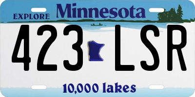 MN license plate 423LSR