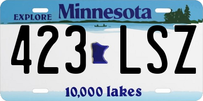 MN license plate 423LSZ