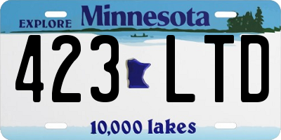 MN license plate 423LTD