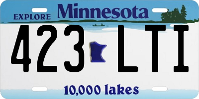 MN license plate 423LTI