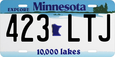 MN license plate 423LTJ