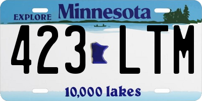 MN license plate 423LTM