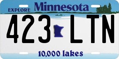 MN license plate 423LTN