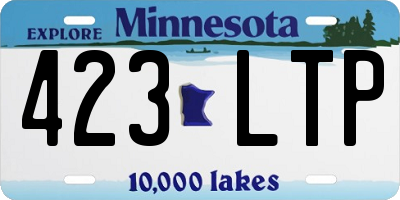 MN license plate 423LTP