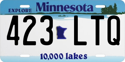 MN license plate 423LTQ
