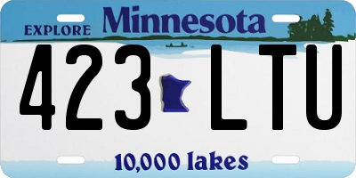 MN license plate 423LTU
