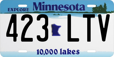 MN license plate 423LTV