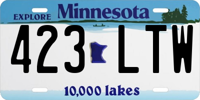 MN license plate 423LTW