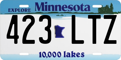 MN license plate 423LTZ