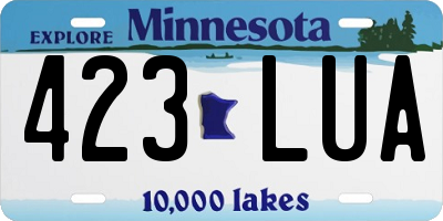 MN license plate 423LUA