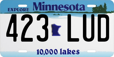 MN license plate 423LUD