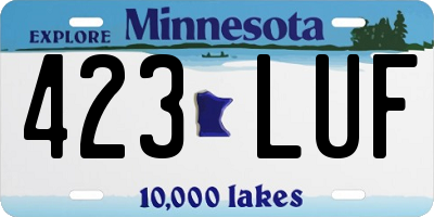 MN license plate 423LUF