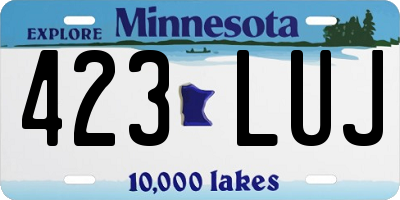 MN license plate 423LUJ
