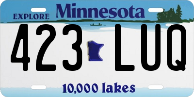 MN license plate 423LUQ