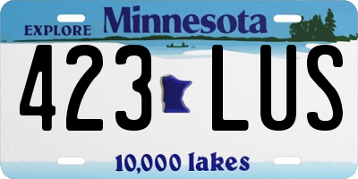 MN license plate 423LUS