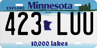 MN license plate 423LUU