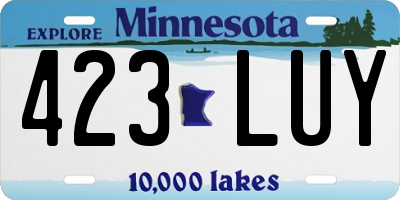 MN license plate 423LUY