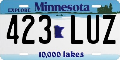 MN license plate 423LUZ