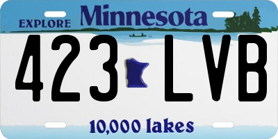 MN license plate 423LVB