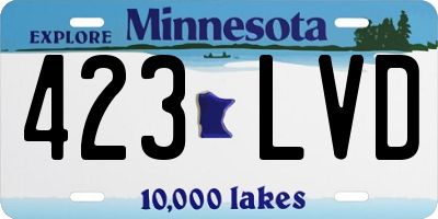 MN license plate 423LVD