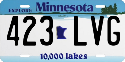 MN license plate 423LVG