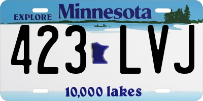 MN license plate 423LVJ