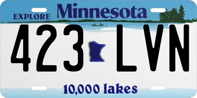 MN license plate 423LVN