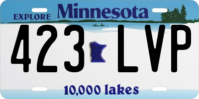 MN license plate 423LVP