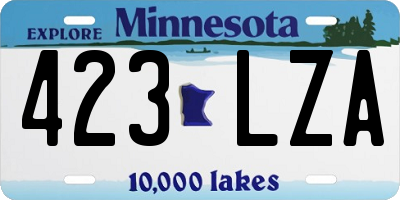 MN license plate 423LZA