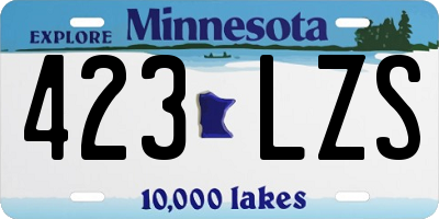 MN license plate 423LZS