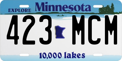 MN license plate 423MCM