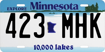 MN license plate 423MHK