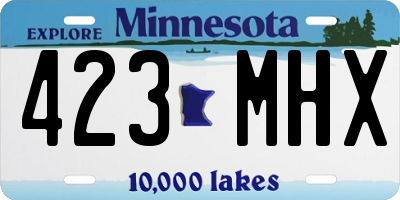 MN license plate 423MHX