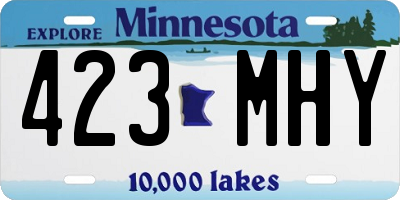 MN license plate 423MHY