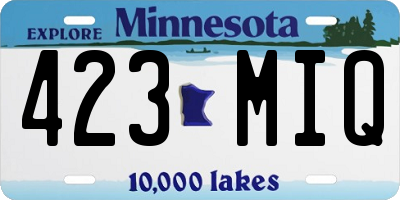 MN license plate 423MIQ