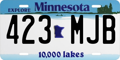 MN license plate 423MJB