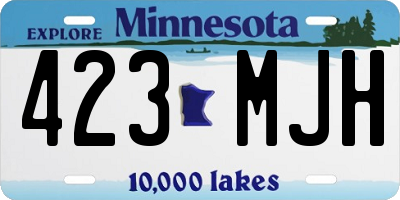 MN license plate 423MJH