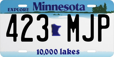 MN license plate 423MJP