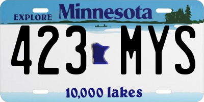 MN license plate 423MYS