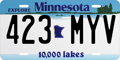 MN license plate 423MYV